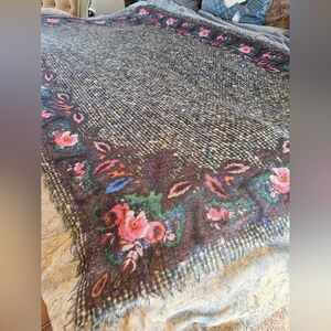 Franco Ferrari Cashmere & Wool Large Vintage Scarf Wrap